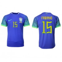 Camisa de time de futebol Brasil Fabinho #15 Replicas 2º Equipamento Mundo 2022 Manga Curta